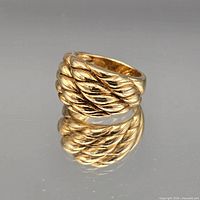 Braided rope ring front view