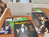 Front view of records and bankers box