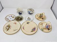 Group shot of all porcelain and ceramic pieces