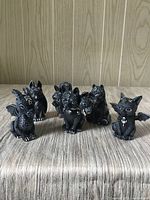 All six gothic figurines front view