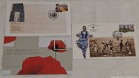 Overview of the three first day covers in lot