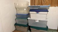 Stacked view of all nine totes