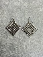 Front view of both earrings