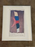 Full view of framed Mostly Mozart festival poster