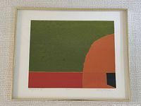 Framed abstract print showing full view