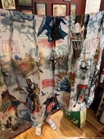 Full view of pleated curtain panel showing overall design