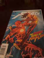 Front cover of The Flash #21 comic book, bagged and boarded