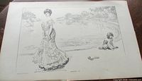Full view of front illustration Stepped On with woman, dog and lake scenery
