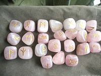 Full set of rune stones laid out