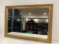 Full view of mirror showing frame and glass