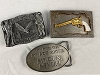 All three buckles front view