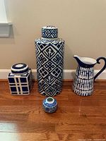 Group shot of all four porcelain pieces