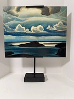 Front view of panel on display stand