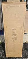Sealed Bouclair console table carton front view