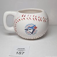 front view showing logo and baseball stitching