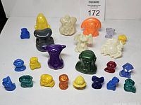 Group view of all 22 Crazy Bones figurines