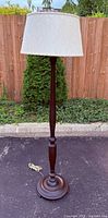 Full view of floor lamp with shade