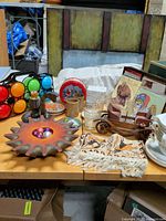 overview of all items on table