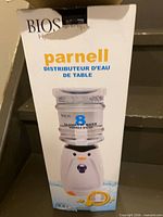 Front of boxed BIOS H2O Parnell desktop water dispenser