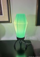 Lamp illuminated showing color and design