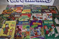 Group shot of all comics laid out in three rows