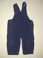 Navy corduroy infant overalls front view