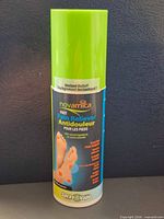 Front view of sealed Novarnica Foot Pain Reliever spray can