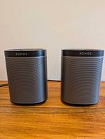 Front view of both Sonos PLAY:1 speakers