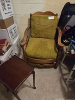 Armchair and side table together