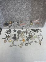 Full overhead view of entire assortment laid out on table