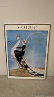 Full view of framed Vogue poster