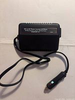Full view of inverter with attached cigarette-lighter plug