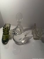 Group view of all four glass items