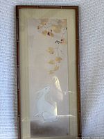 Japanese rabbit print in bamboo-style frame