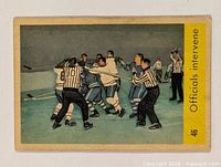 Front of card showing players tussling, card number and title visible