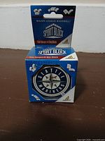 Front of boxed Sport Block showing Seattle Mariners logo and product branding