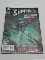 Front view of Supergirl #18 comic in bag