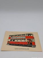 Full view of the unframed tram print