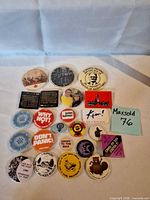 All buttons laid out for overall quantity and variety