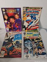 Four comics including Star Trek DS9/TNG, Captain America, Willow, Star Trek TNG Prisoners