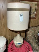 Full view of lamp with shade attached