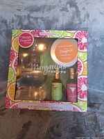 Front of boxed Margaritas For Two set showing contents
