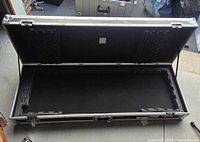 Open case showing foam interior and size
