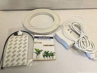 Grow light ring with accessories laid out