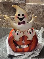 Front view of painted metal Halloween light-up decoration