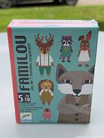Front of sealed Djeco Familou card game box showing animal graphics, age range 5-10