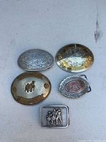 All five belt buckles overview