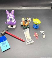 Group shot of all eight items on black background