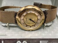 Front view of Timex Electric watch on mesh bracelet