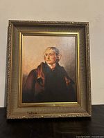 Full view of framed Thomas Jefferson portrait